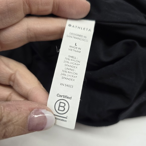 Athleta Bathing Suit Swimsuit Women LG Black One Piece Beach Summer Vacation - Picture 6 of 12